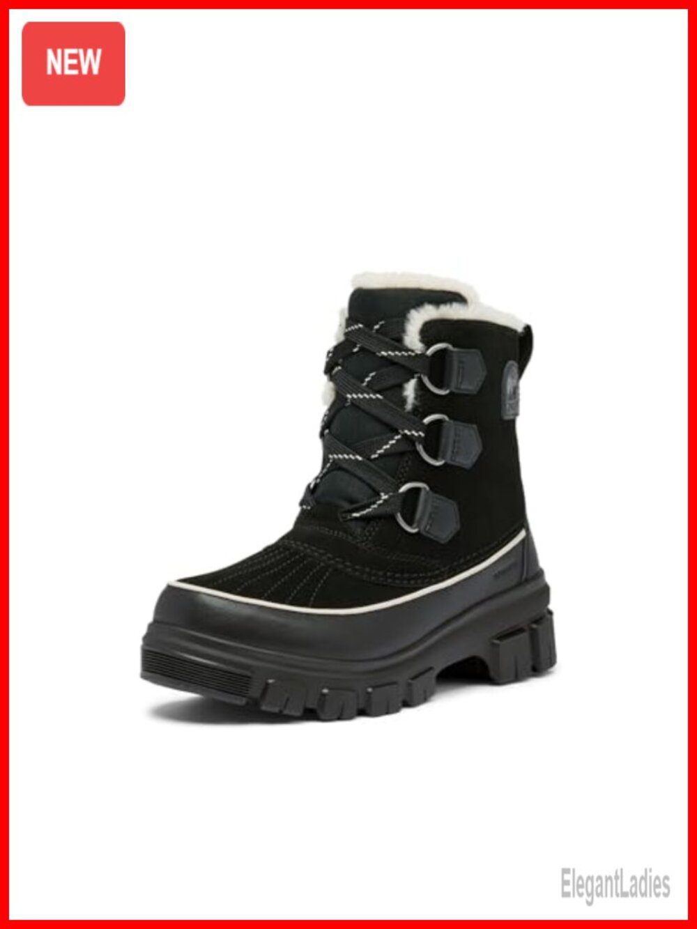 Waterproof Suede Snow Boots Faux Fur Collar 200g Insulation Winter